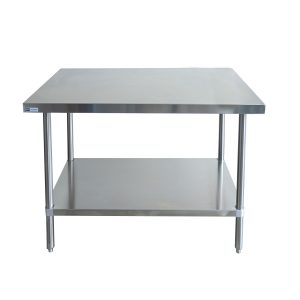 Mesa de trabajo en acero inoxidable 70x150x90 con estante inferior | RWA